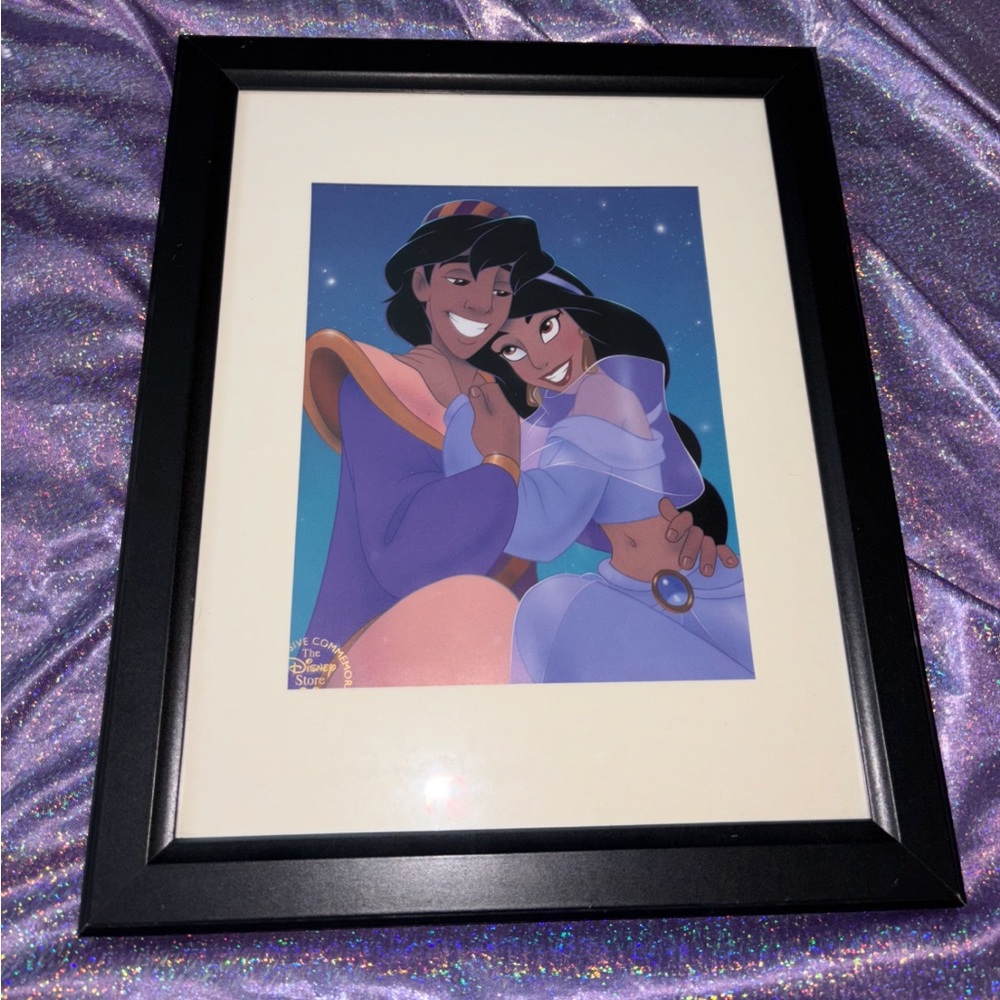 Disney Aladdin & Jasmine Lithograph